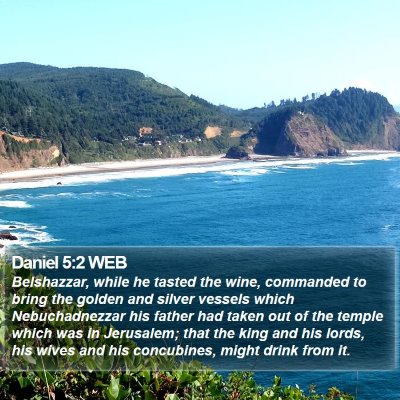 Daniel 5:2 WEB Bible Verse Image