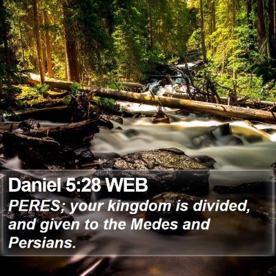 Daniel 5:28 WEB Bible Verse Image