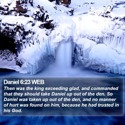 Daniel 6:23 WEB Bible Verse Image