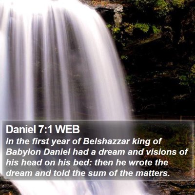 Daniel 7:1 WEB Bible Verse Image