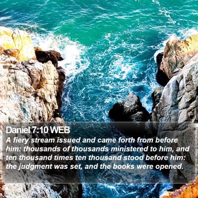 Daniel 7:10 WEB Bible Verse Image