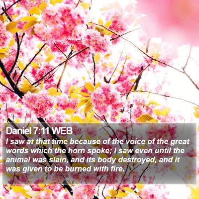 Daniel 7:11 WEB Bible Verse Image