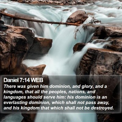 Daniel 7:14 WEB Bible Verse Image