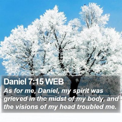 Daniel 7:15 WEB Bible Verse Image