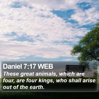 Daniel 7:17 WEB Bible Verse Image