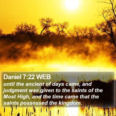 Daniel 7:22 WEB Bible Verse Image