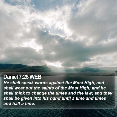 Daniel 7:25 WEB Bible Verse Image