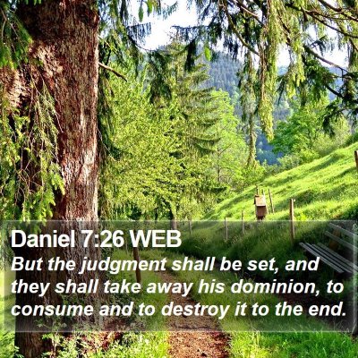 Daniel 7:26 WEB Bible Verse Image