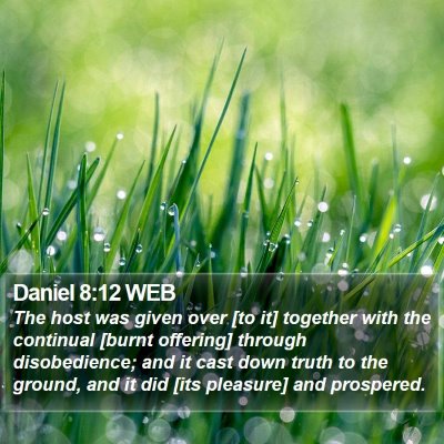 Daniel 8:12 WEB Bible Verse Image