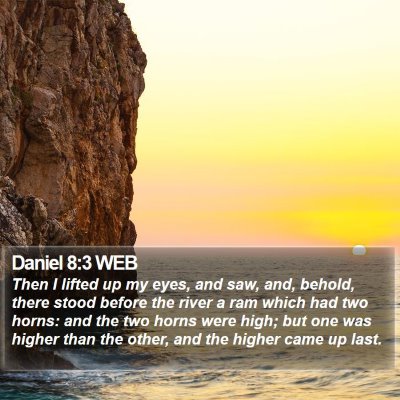Daniel 8:3 WEB Bible Verse Image