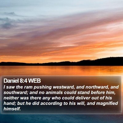 Daniel 8:4 WEB Bible Verse Image