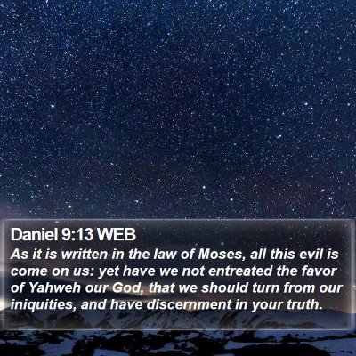 Daniel 9:13 WEB Bible Verse Image