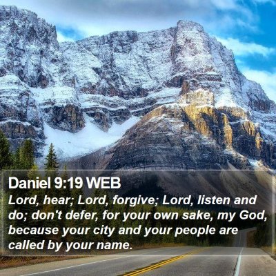 Daniel 9:19 WEB Bible Verse Image