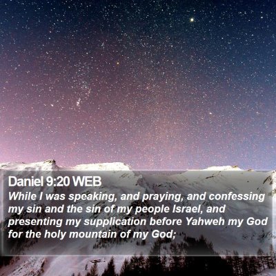Daniel 9:20 WEB Bible Verse Image