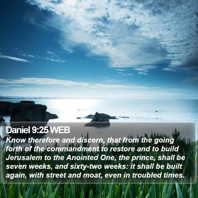 Daniel 9:25 WEB Bible Verse Image