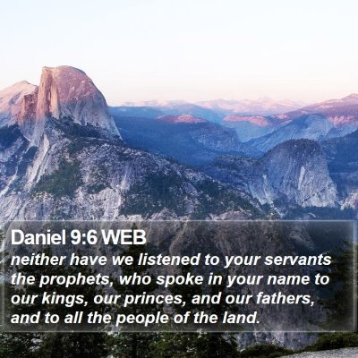 Daniel 9:6 WEB Bible Verse Image