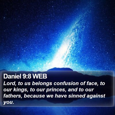 Daniel 9:8 WEB Bible Verse Image