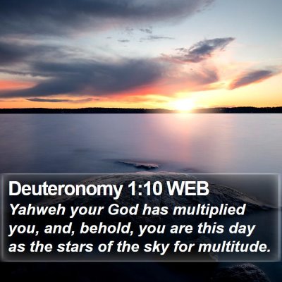 Deuteronomy 1:10 WEB Bible Verse Image