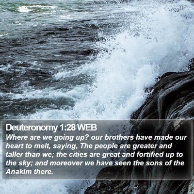 Deuteronomy 1:28 WEB Bible Verse Image