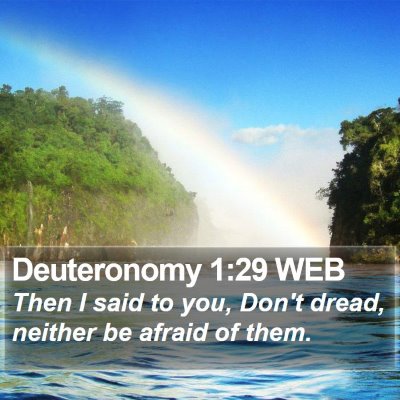 Deuteronomy 1:29 WEB Bible Verse Image