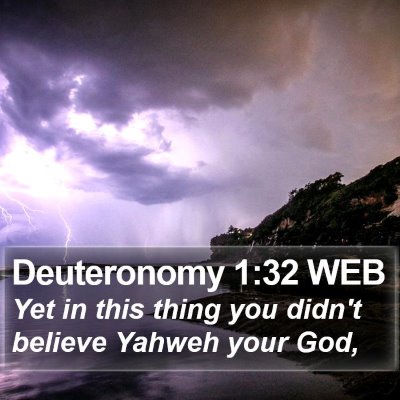 Deuteronomy 1:32 WEB Bible Verse Image