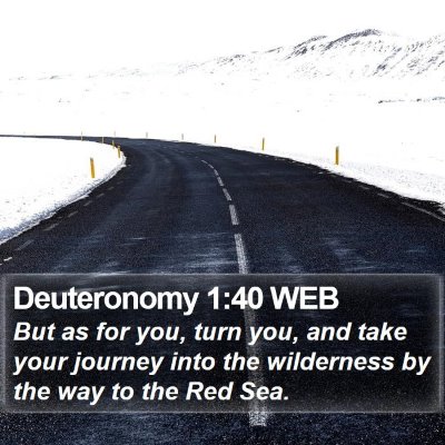 Deuteronomy 1:40 WEB Bible Verse Image