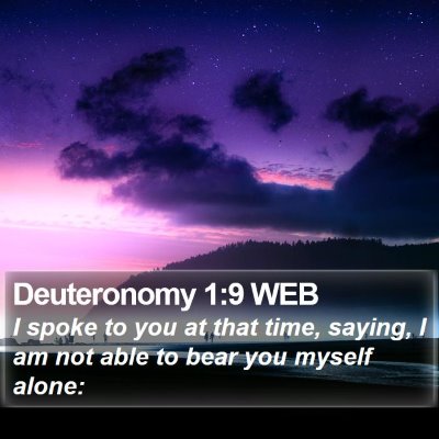 Deuteronomy 1:9 WEB Bible Verse Image
