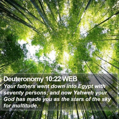 Deuteronomy 10:22 WEB Bible Verse Image