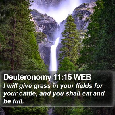 Deuteronomy 11:15 WEB Bible Verse Image