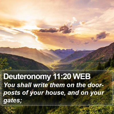 Deuteronomy 11:20 WEB Bible Verse Image