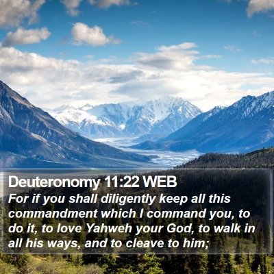 Deuteronomy 11:22 WEB Bible Verse Image