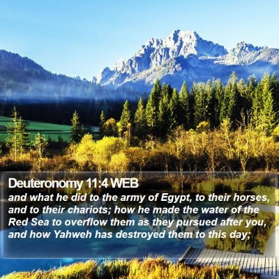 Deuteronomy 11:4 WEB Bible Verse Image