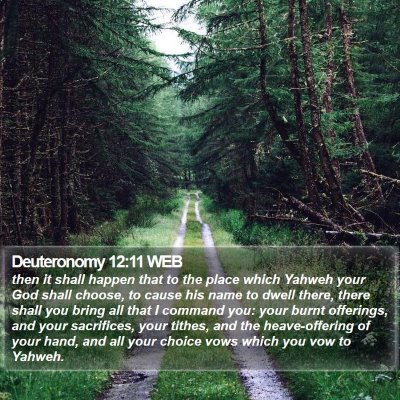Deuteronomy 12:11 WEB Bible Verse Image
