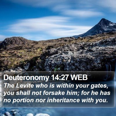 Deuteronomy 14:27 WEB Bible Verse Image