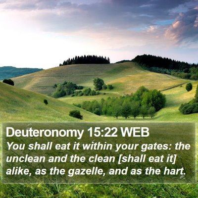 Deuteronomy 15:22 WEB Bible Verse Image