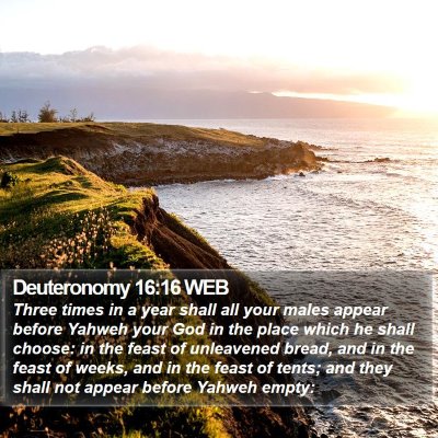 Deuteronomy 16:16 WEB Bible Verse Image