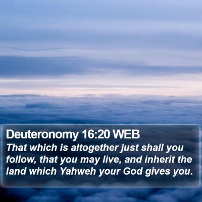 Deuteronomy 16:20 WEB Bible Verse Image