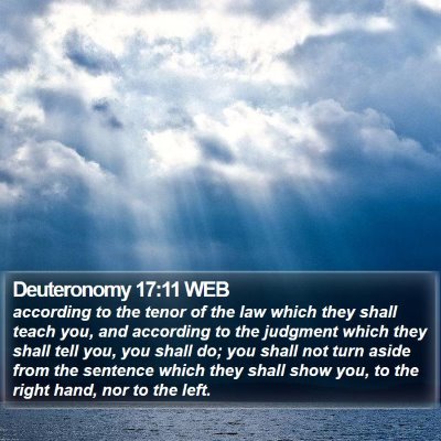 Deuteronomy 17:11 WEB Bible Verse Image