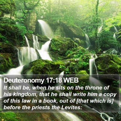 Deuteronomy 17:18 WEB Bible Verse Image