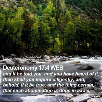 Deuteronomy 17:4 WEB Bible Verse Image