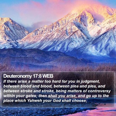 Deuteronomy 17:8 WEB Bible Verse Image