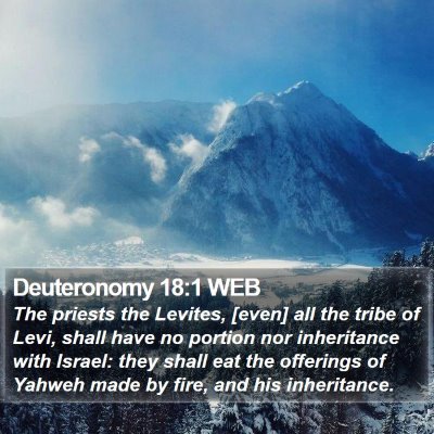 Deuteronomy 18:1 WEB Bible Verse Image