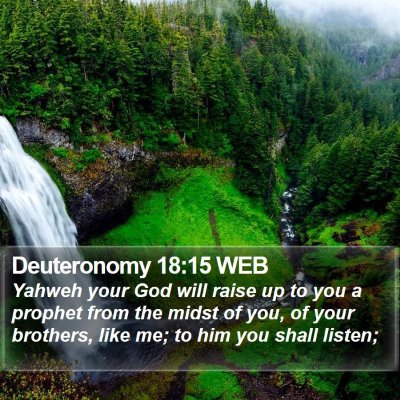 Deuteronomy 18:15 WEB Bible Verse Image