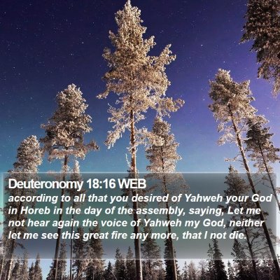 Deuteronomy 18:16 WEB Bible Verse Image