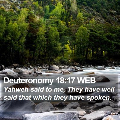 Deuteronomy 18:17 WEB Bible Verse Image
