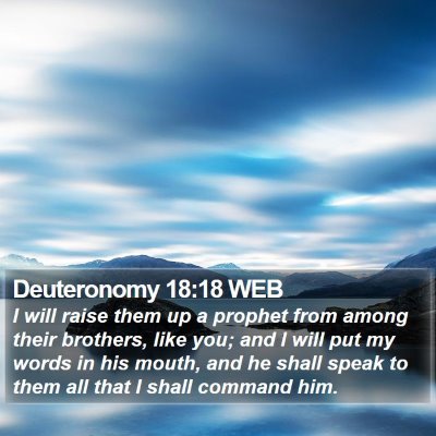 Deuteronomy 18:18 WEB Bible Verse Image