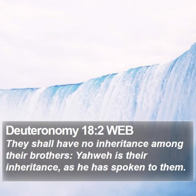 Deuteronomy 18:2 WEB Bible Verse Image