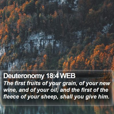 Deuteronomy 18:4 WEB Bible Verse Image