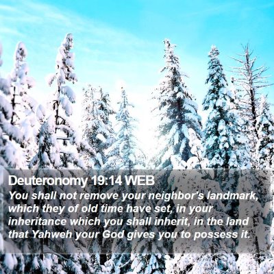 Deuteronomy 19:14 WEB Bible Verse Image