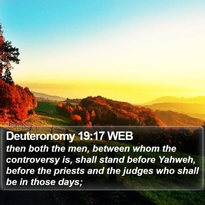 Deuteronomy 19:17 WEB Bible Verse Image